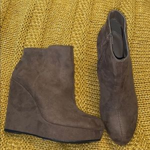 Brown Ankle Booties with Heel